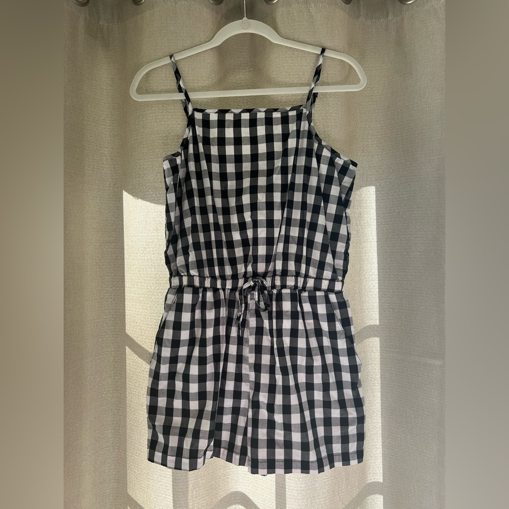 CI SONO Black and White Checkerboard Romper